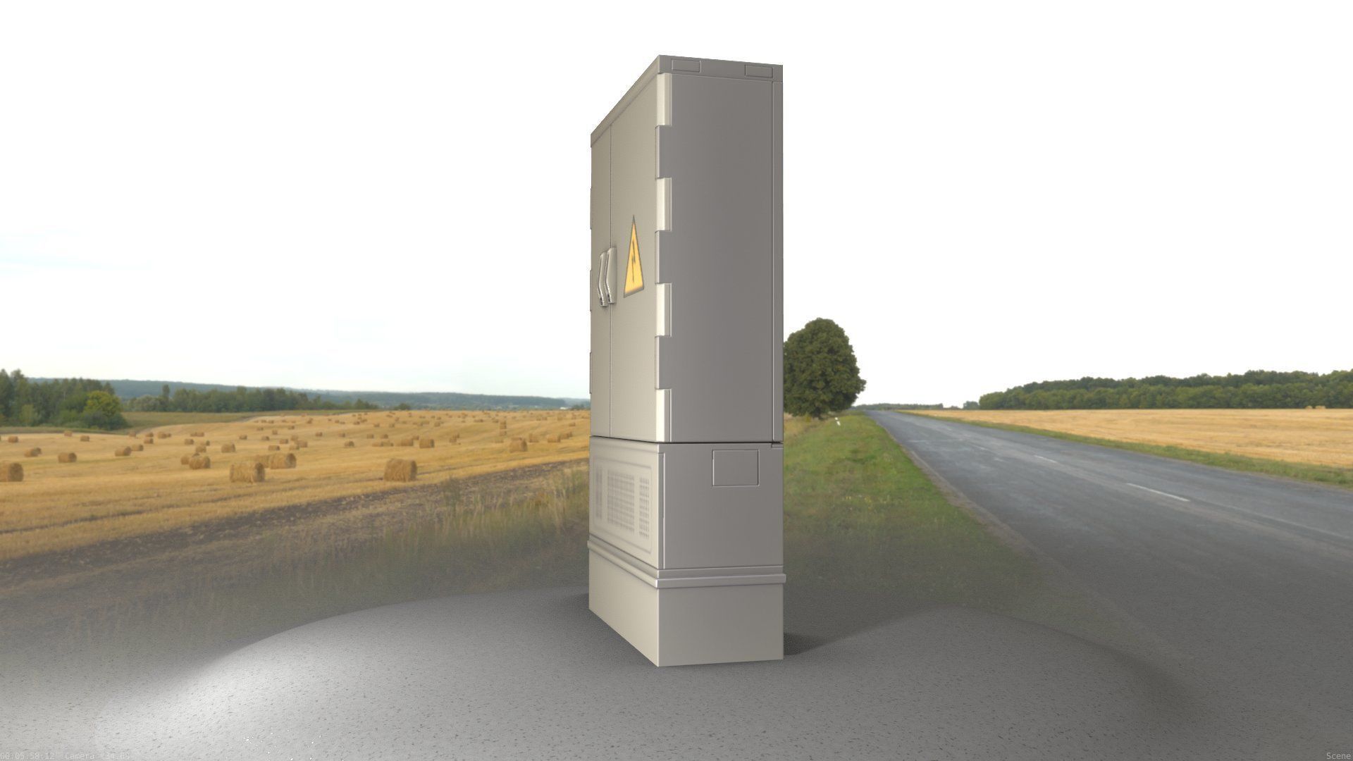 Electrical Distribution Cabinet 87 Low-poly 3D model_12