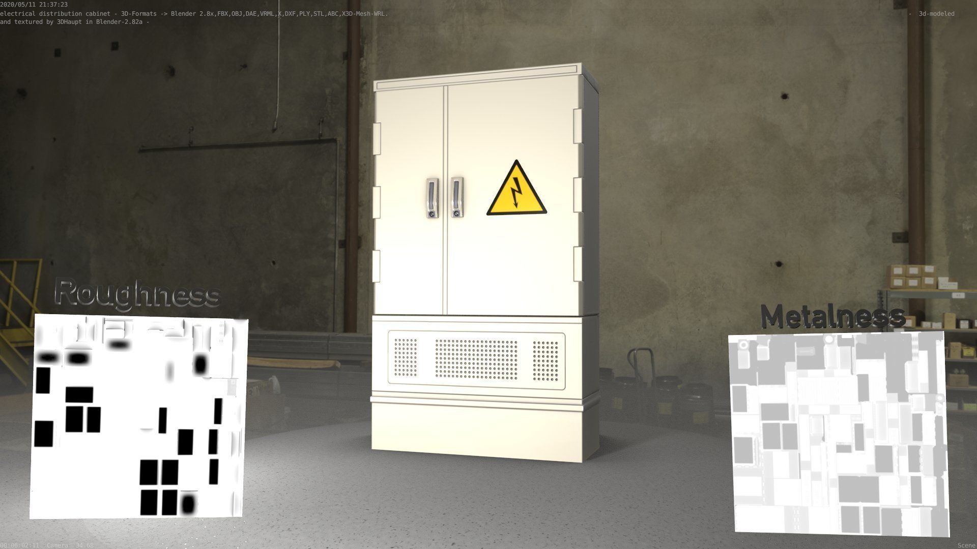 Electrical Distribution Cabinet 87 Low-poly 3D model_100
