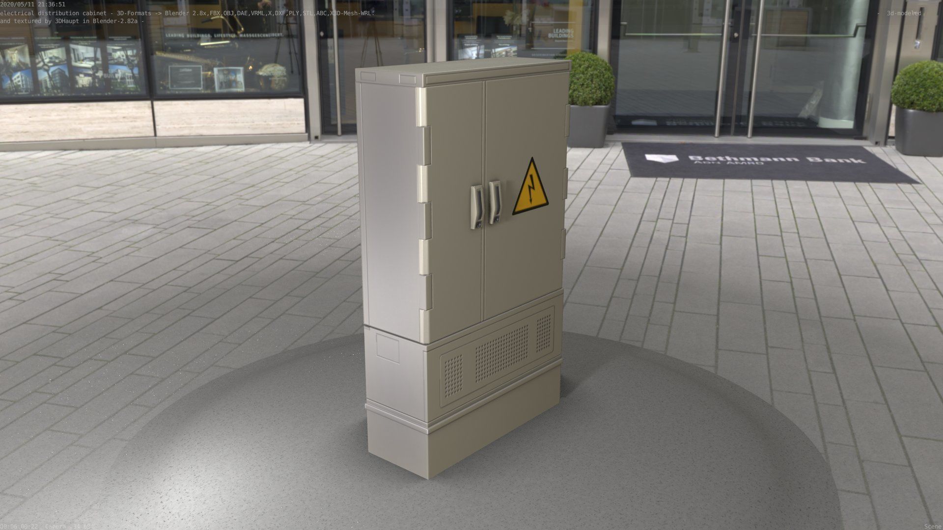 Electrical Distribution Cabinet 87 Low-poly 3D model_69