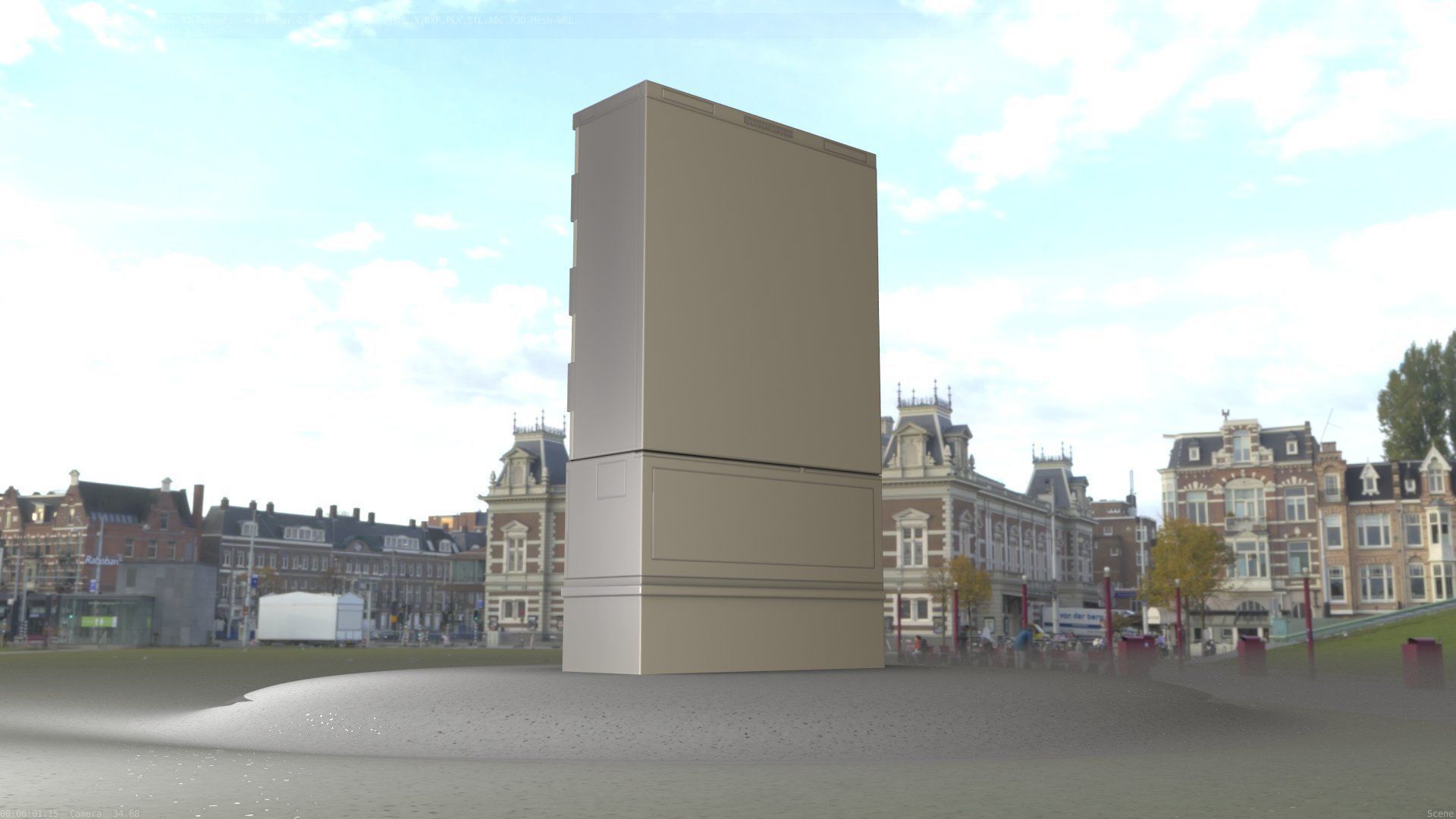 Electrical Distribution Cabinet 87 Low-poly 3D model_80