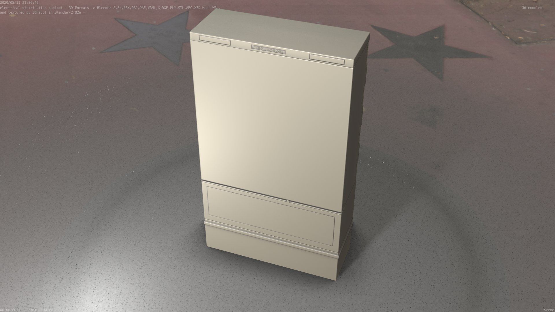 Electrical Distribution Cabinet 87 Low-poly 3D model_60