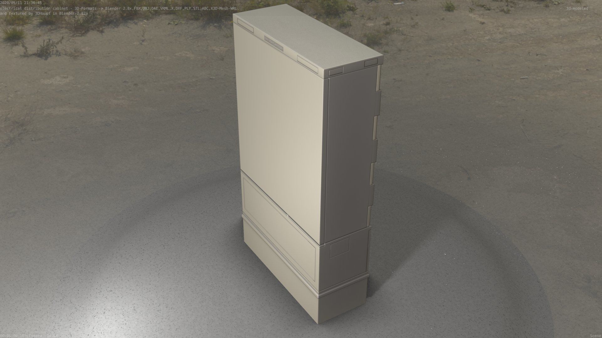 Electrical Distribution Cabinet 87 Low-poly 3D model_63