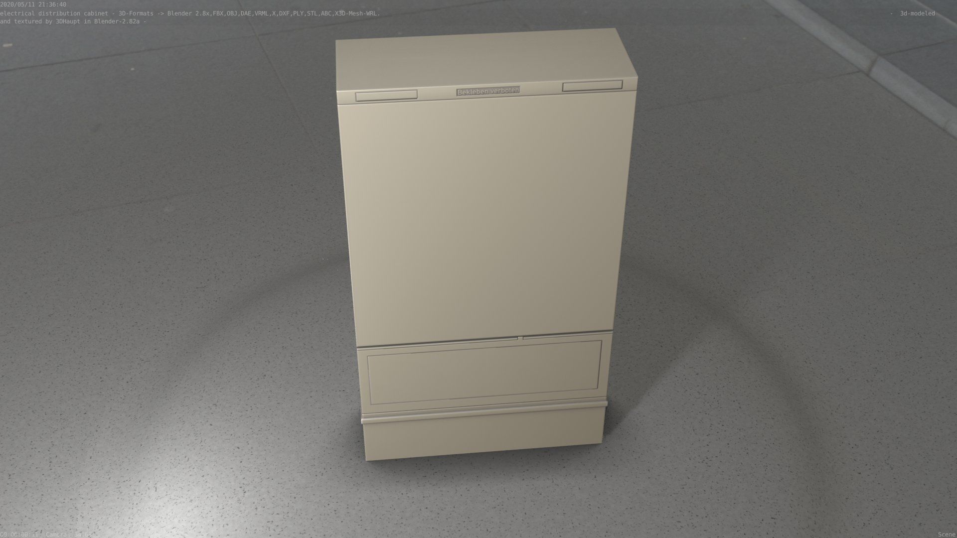 Electrical Distribution Cabinet 87 Low-poly 3D model_58