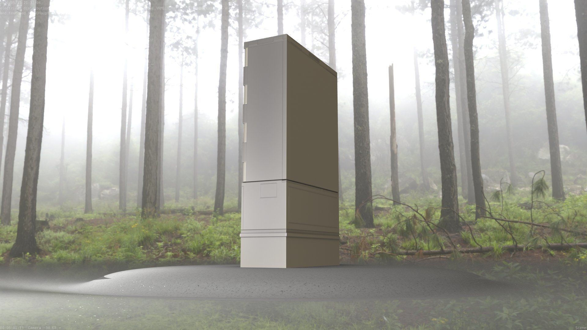 Electrical Distribution Cabinet 87 Low-poly 3D model_78