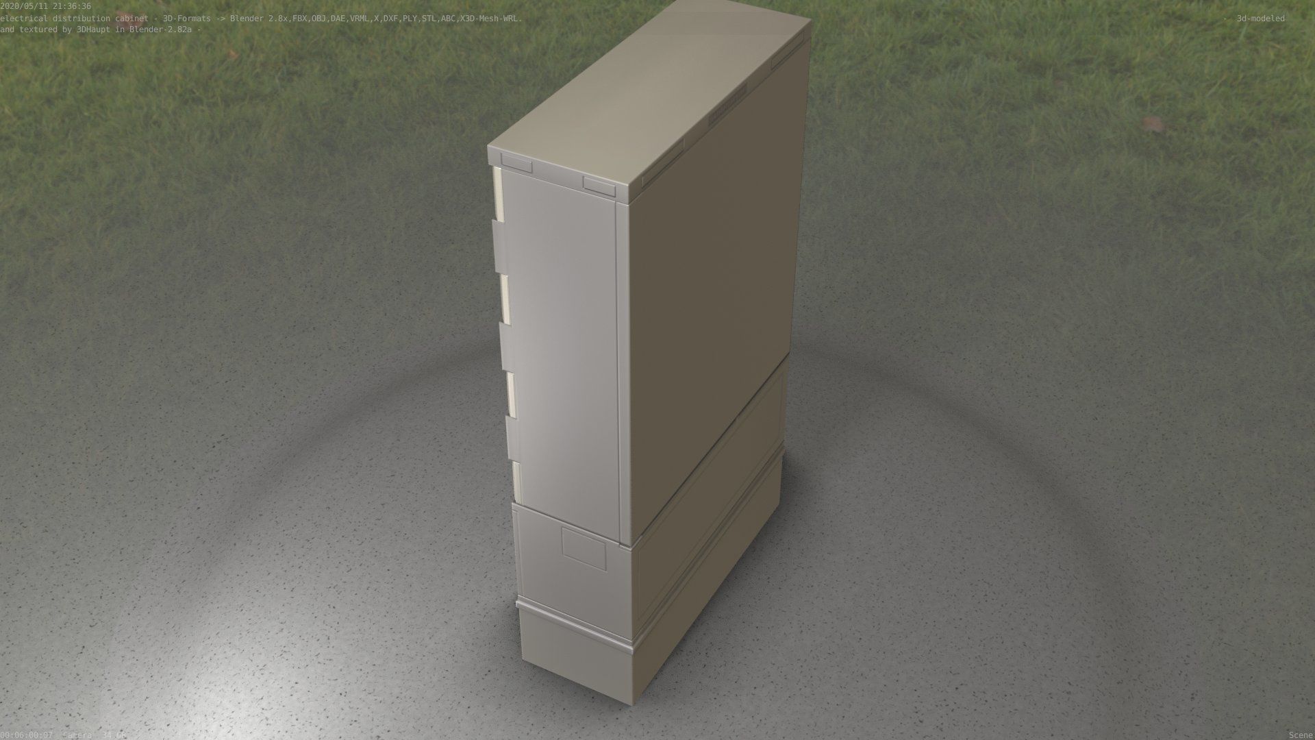 Electrical Distribution Cabinet 87 Low-poly 3D model_54