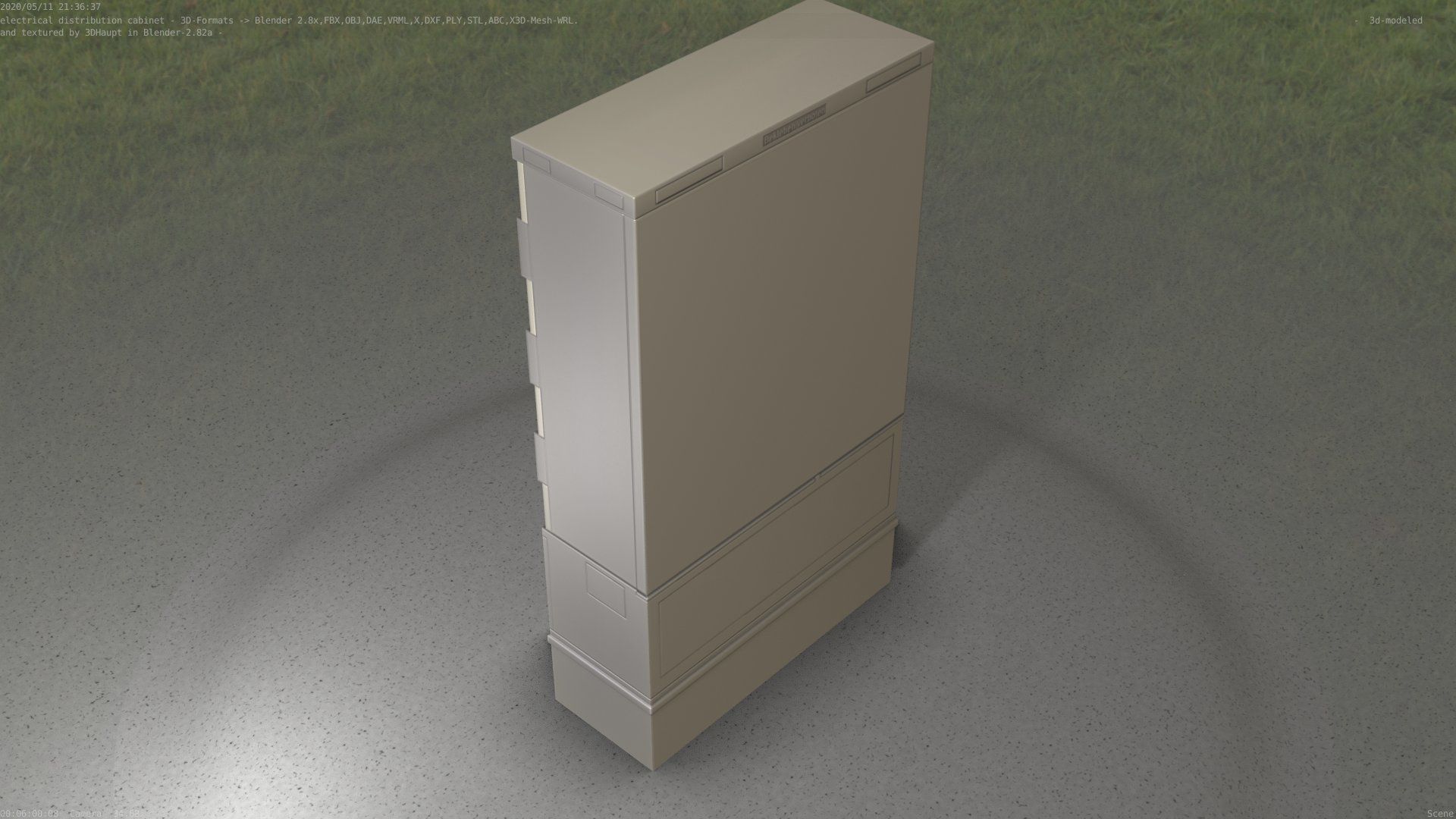 Electrical Distribution Cabinet 87 Low-poly 3D model_55