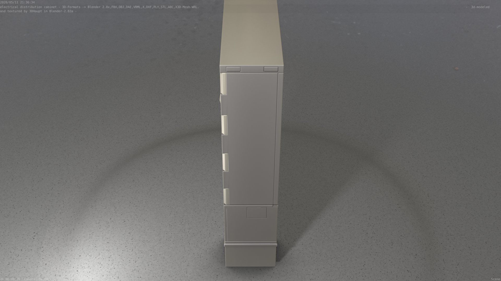 Electrical Distribution Cabinet 87 Low-poly 3D model_52