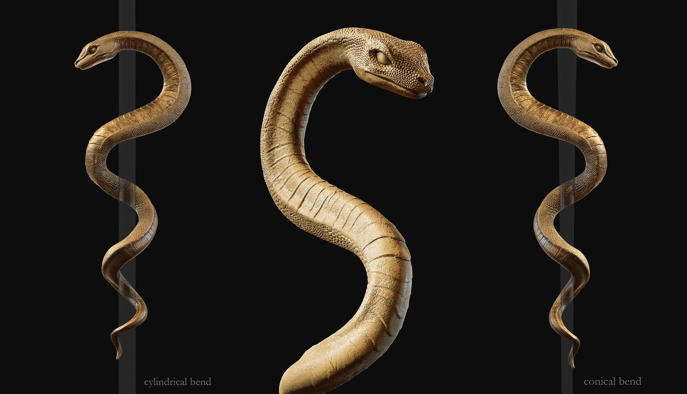 Medical symbol Asclepius - only Snake 3D print model_0
