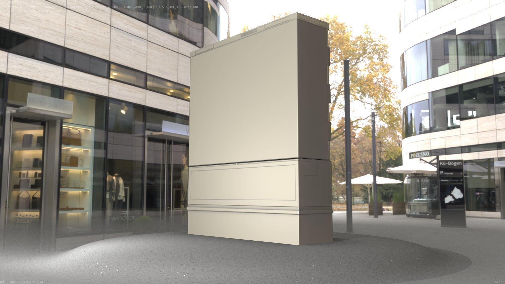 Electrical Distribution Cabinet 88 Low-poly 3D model_88