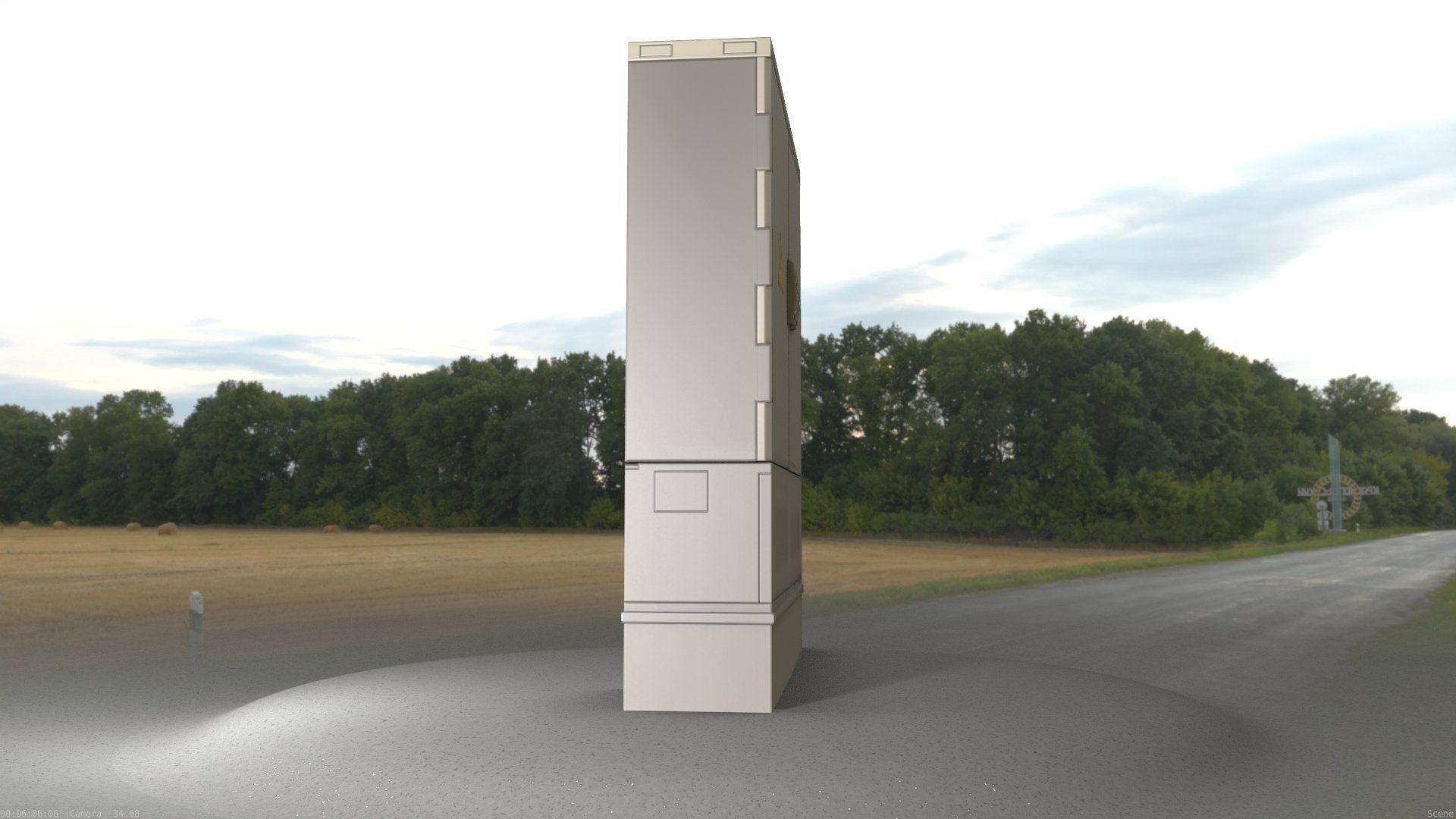 Electrical Distribution Cabinet 88 Low-poly 3D model_92