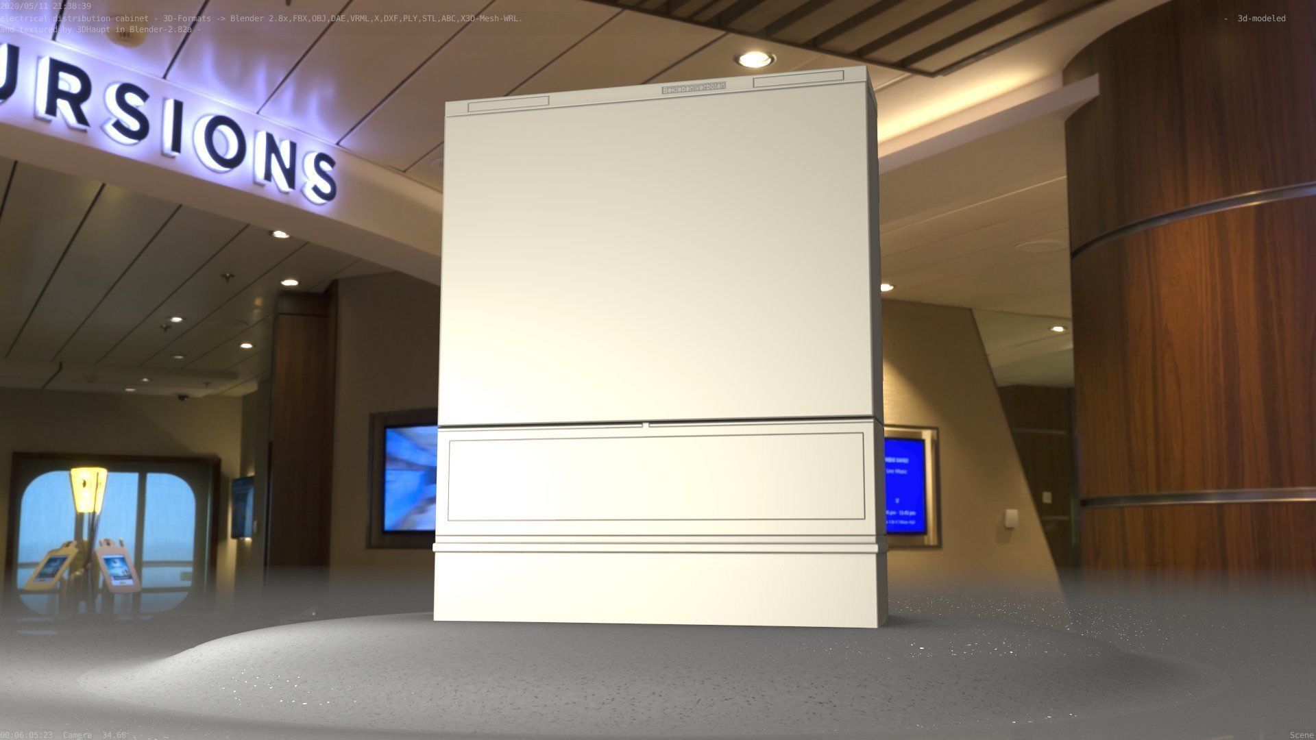 Electrical Distribution Cabinet 88 Low-poly 3D model_85