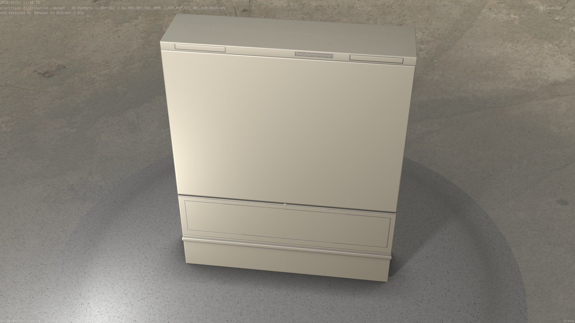 Electrical Distribution Cabinet 88 Low-poly 3D model_53