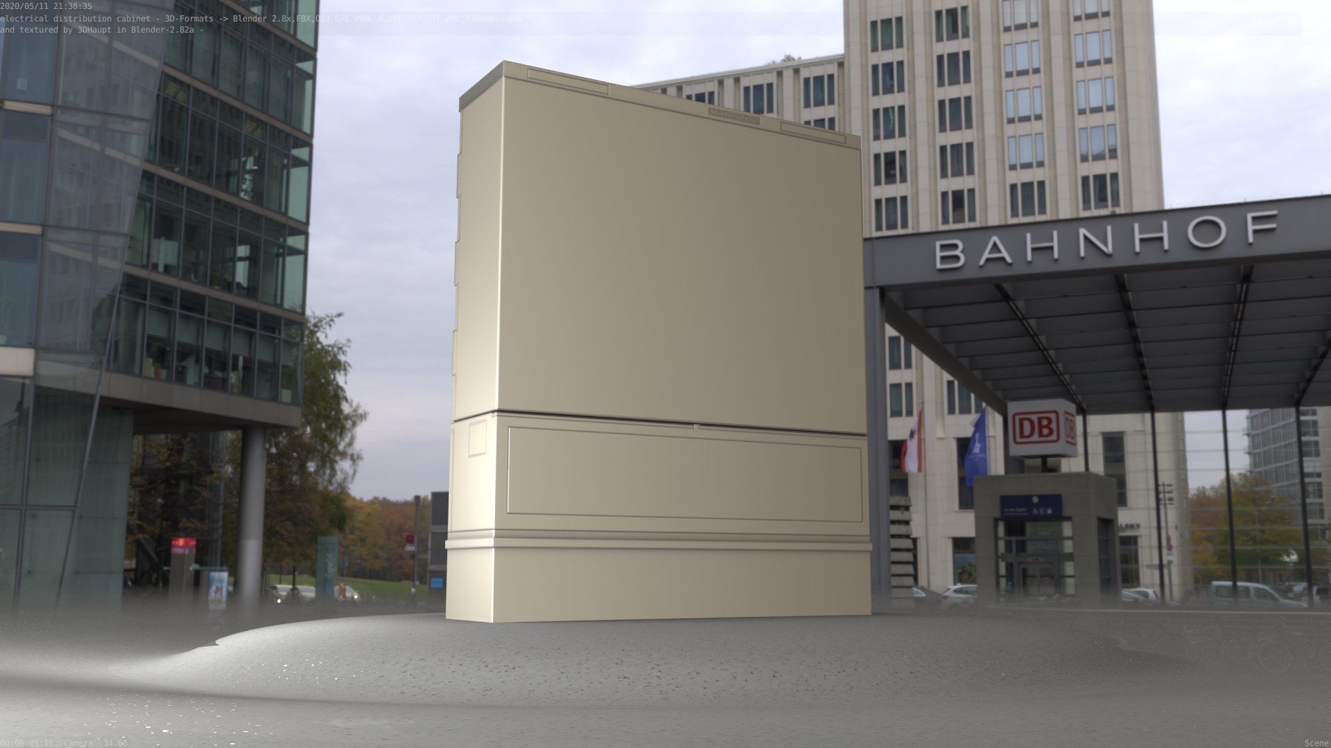 Electrical Distribution Cabinet 88 Low-poly 3D model_81