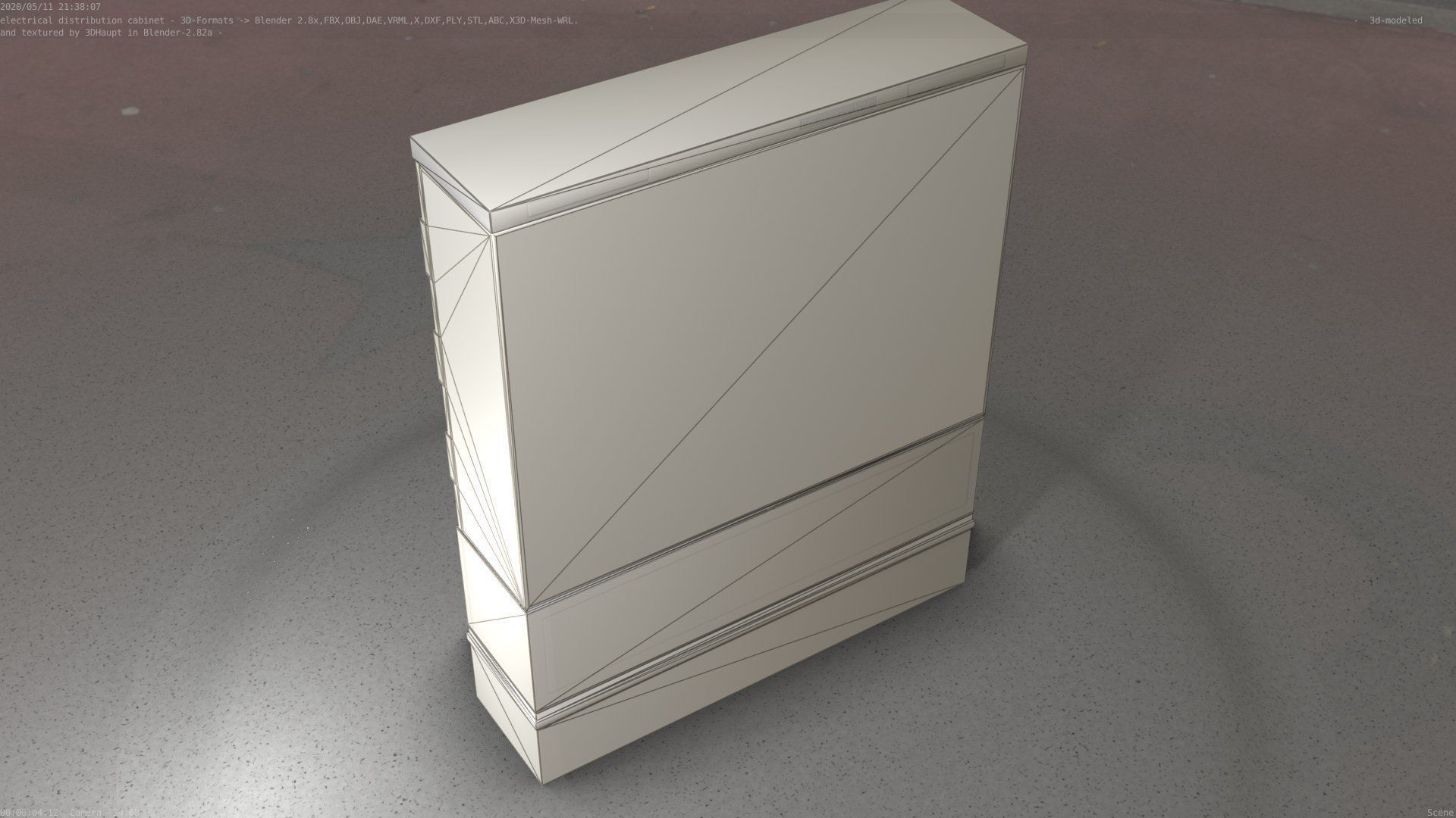 Electrical Distribution Cabinet 88 Low-poly 3D model_50