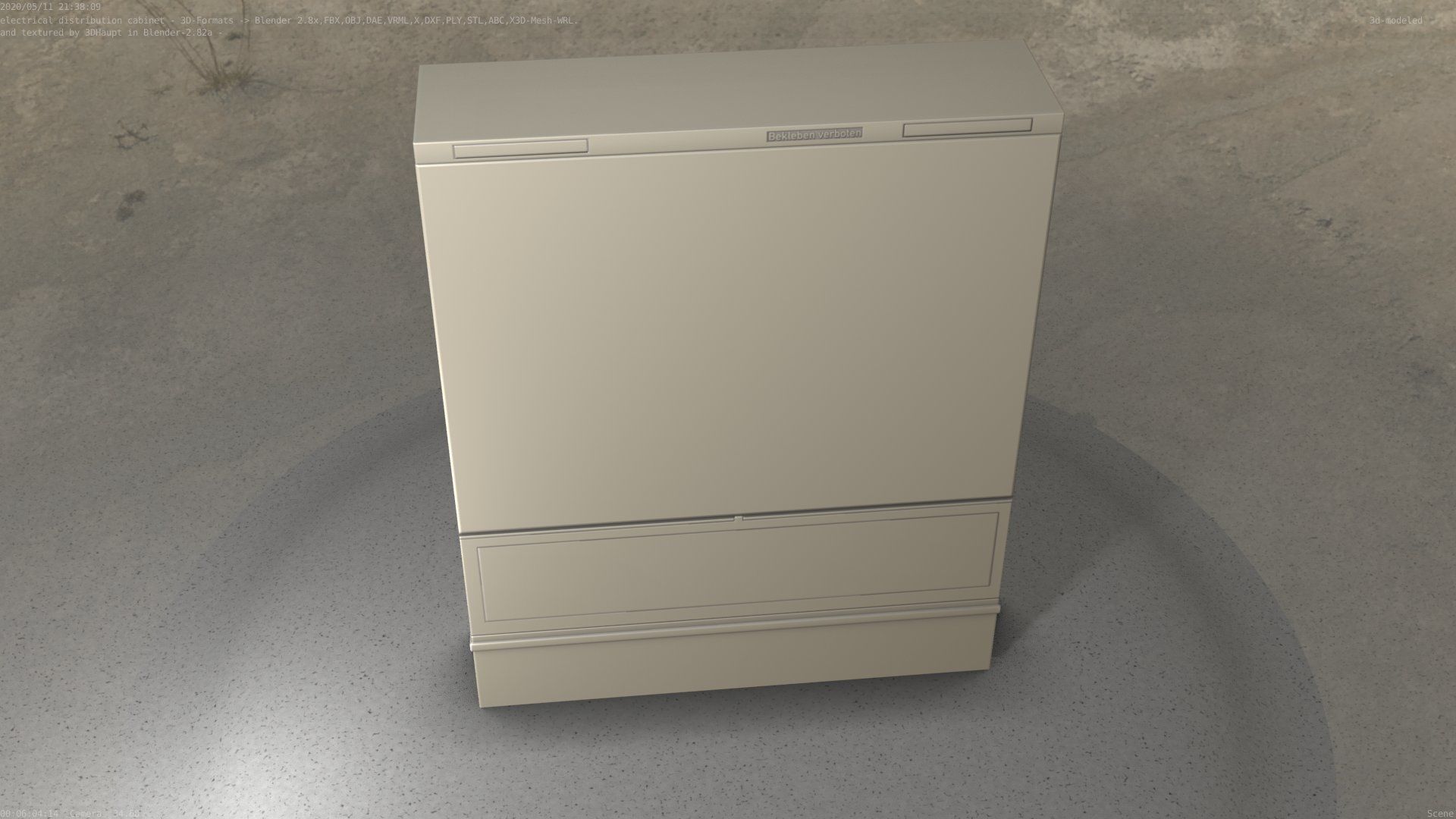 Electrical Distribution Cabinet 88 Low-poly 3D model_52