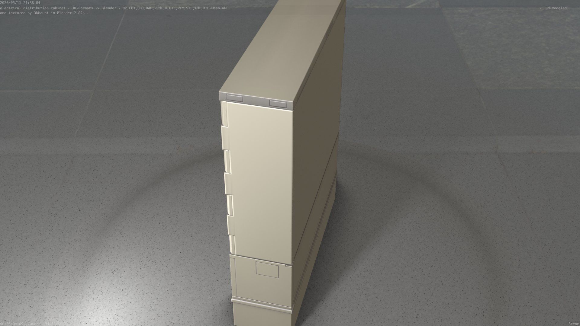 Electrical Distribution Cabinet 88 Low-poly 3D model_47