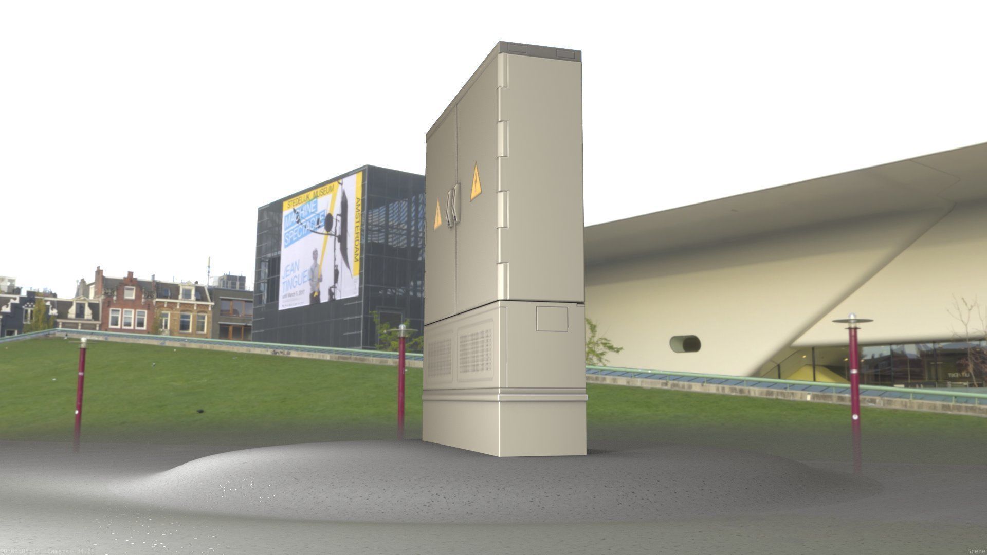 Electrical Distribution Cabinet 88 Low-poly 3D model_74