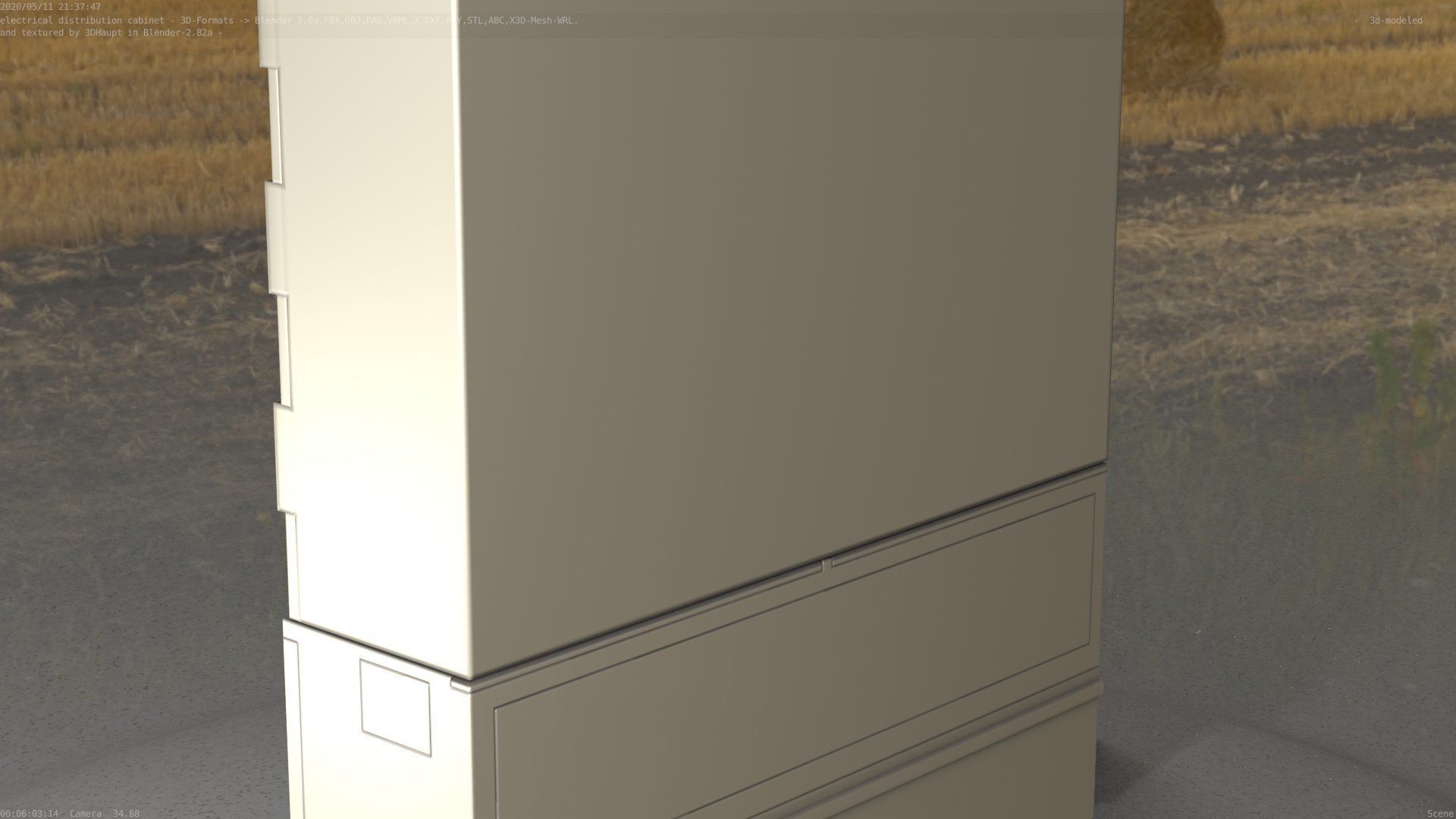 Electrical Distribution Cabinet 88 Low-poly 3D model_30