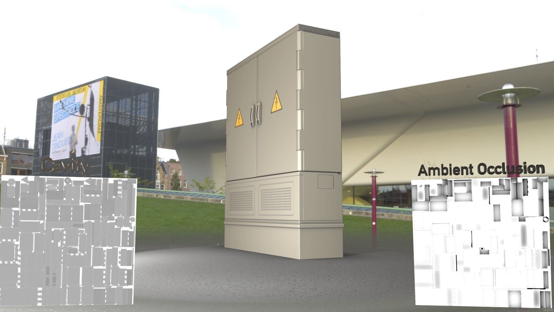 Electrical Distribution Cabinet 88 Low-poly 3D model_73