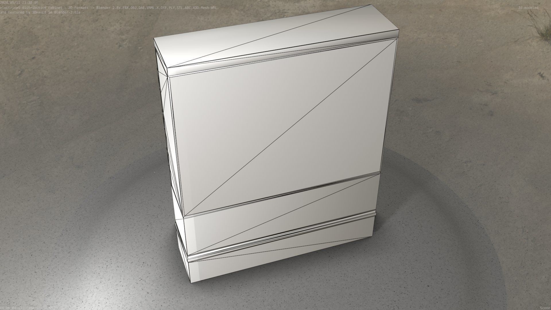 Electrical Distribution Cabinet 88 Low-poly 3D model_51