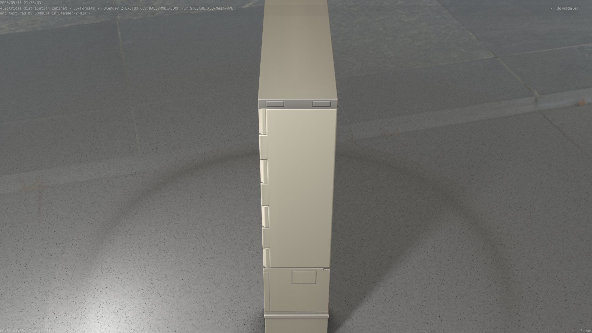 Electrical Distribution Cabinet 88 Low-poly 3D model_46