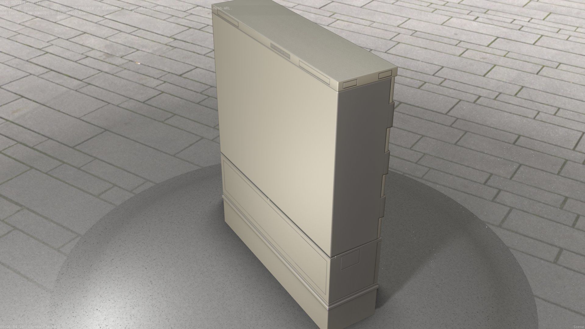 Electrical Distribution Cabinet 88 Low-poly 3D model_57
