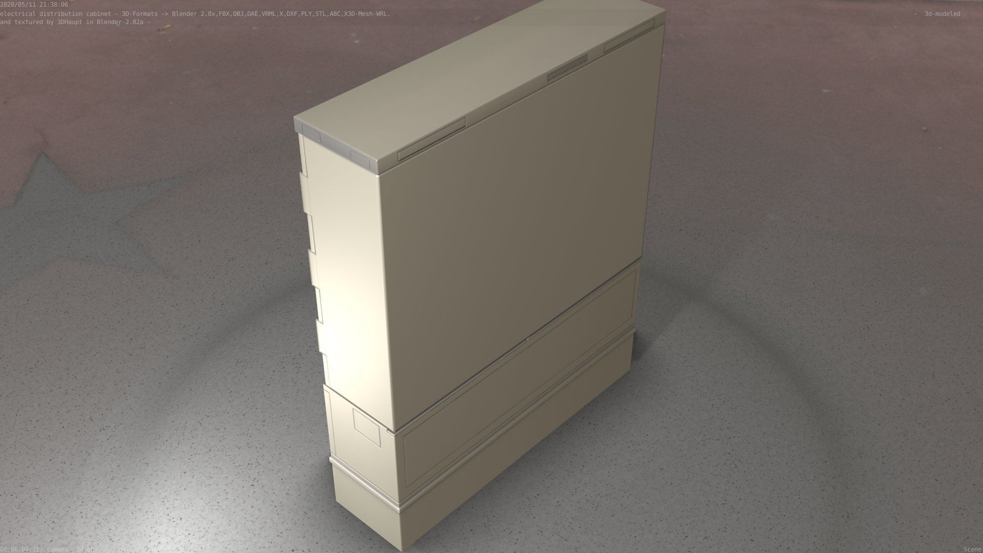 Electrical Distribution Cabinet 88 Low-poly 3D model_49