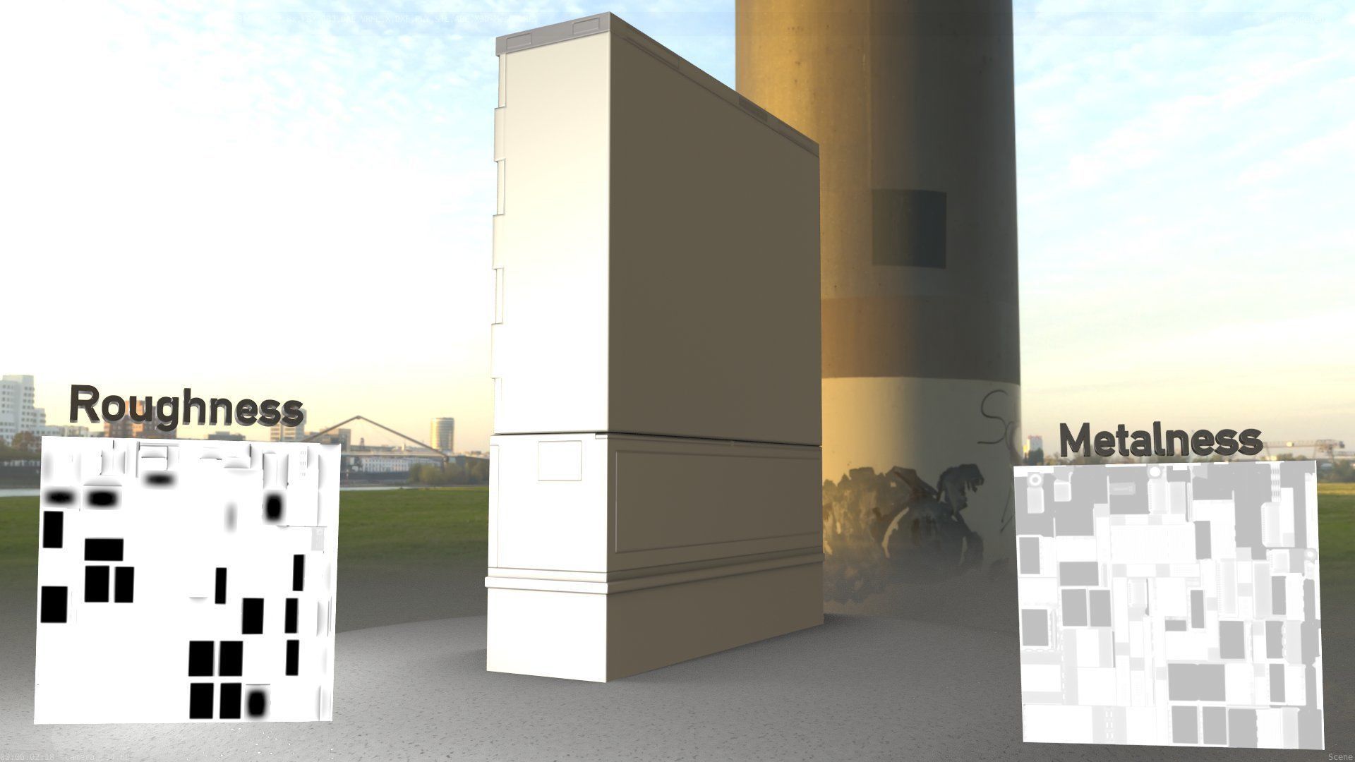 Electrical Distribution Cabinet 88 Low-poly 3D model_12