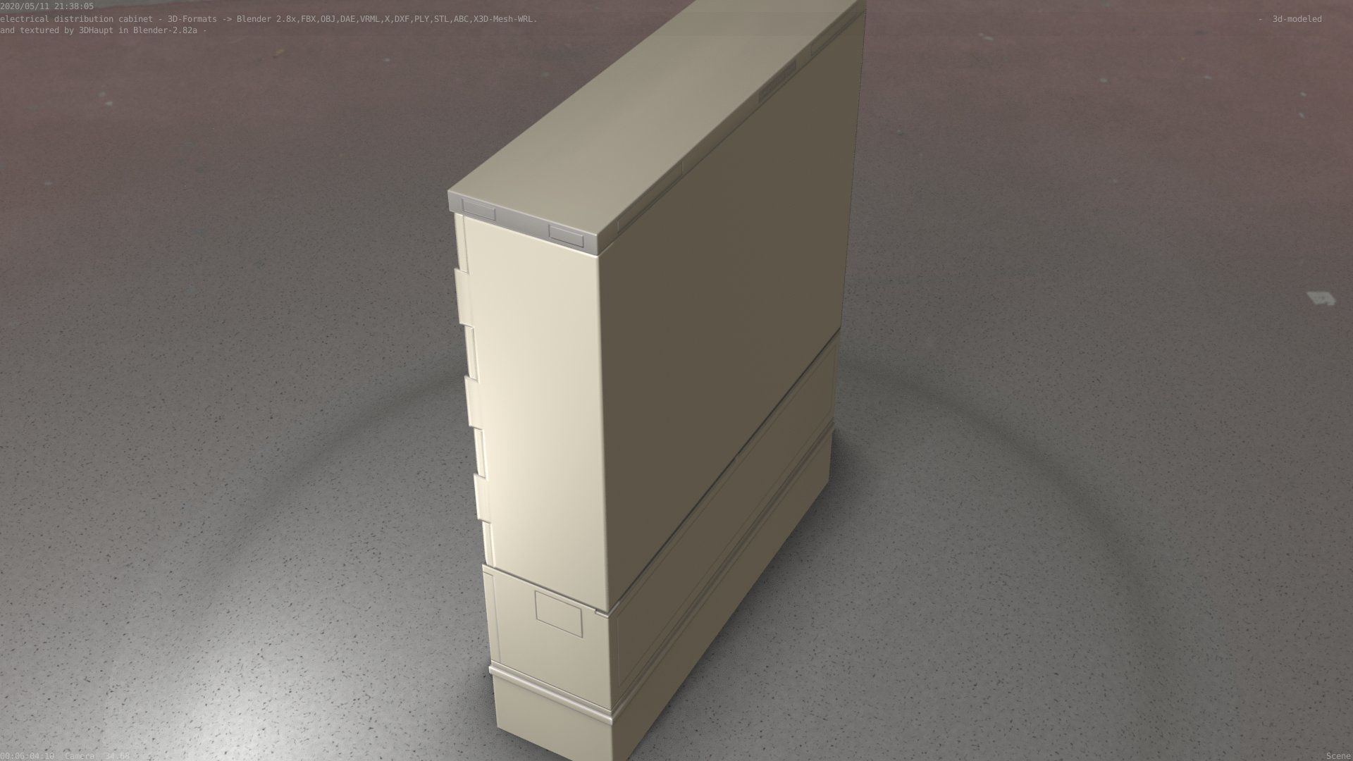 Electrical Distribution Cabinet 88 Low-poly 3D model_48