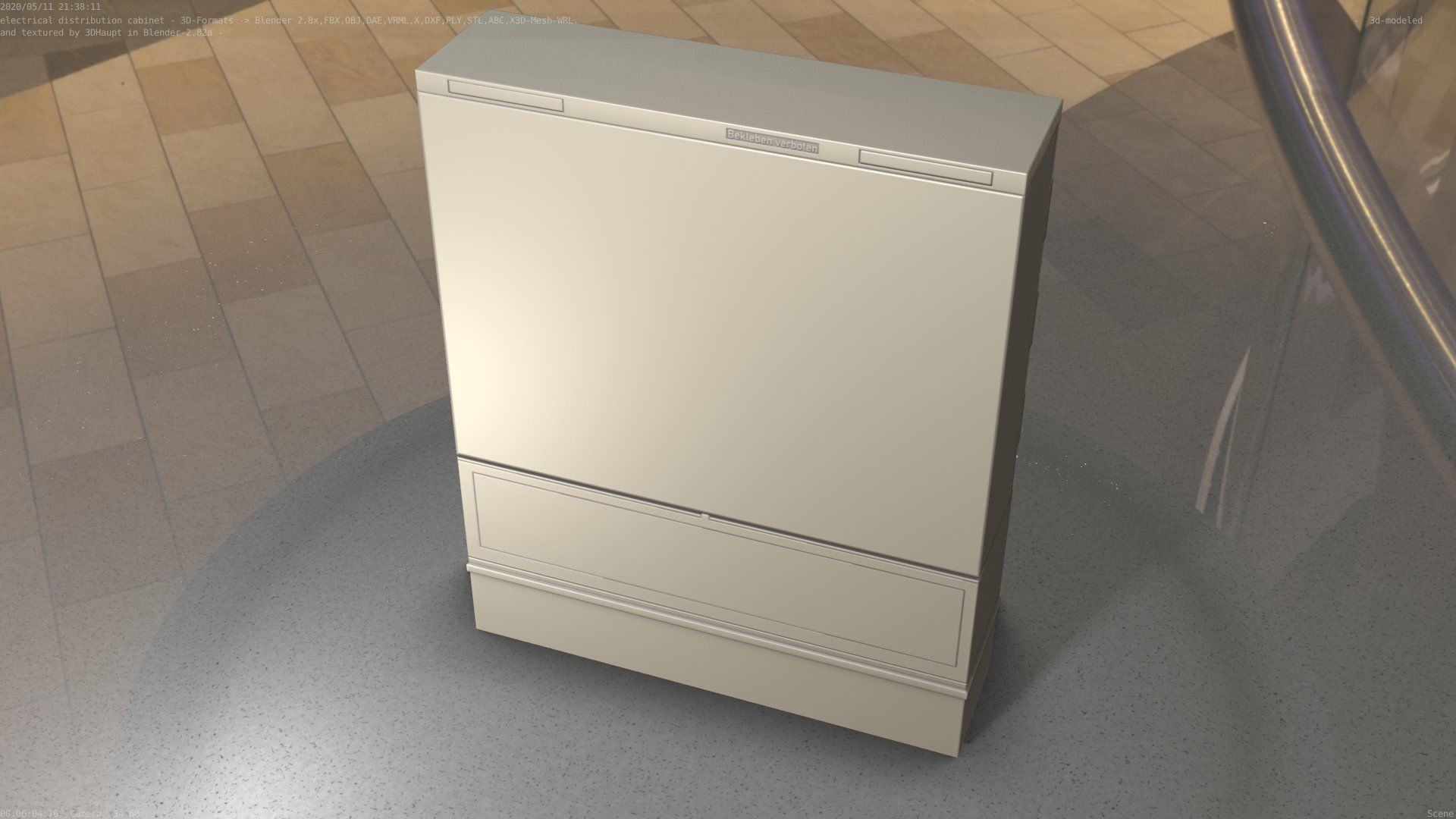 Electrical Distribution Cabinet 88 Low-poly 3D model_54