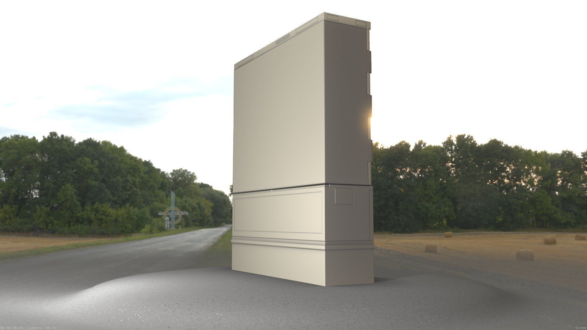 Electrical Distribution Cabinet 88 Low-poly 3D model_89