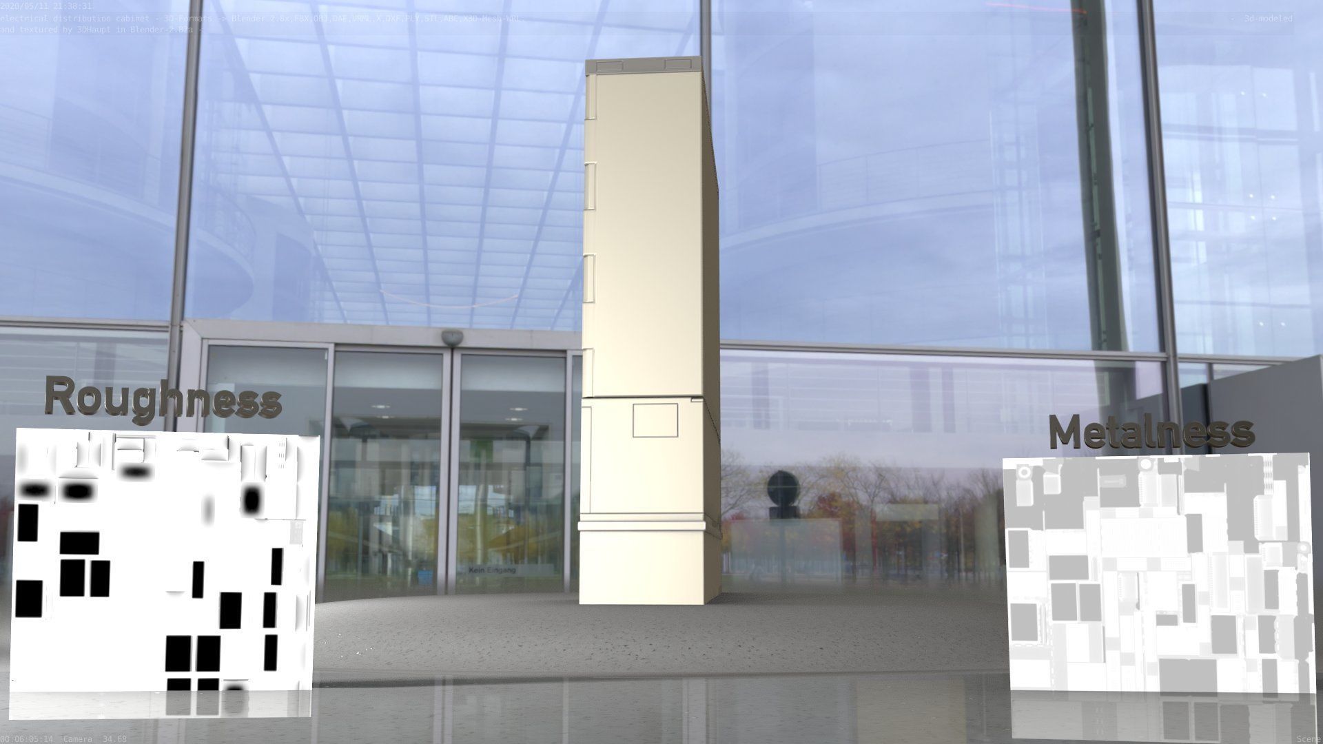 Electrical Distribution Cabinet 88 Low-poly 3D model_76