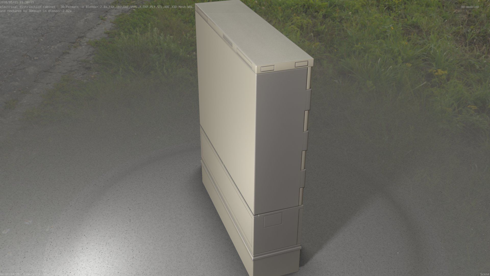 Electrical Distribution Cabinet 88 Low-poly 3D model_58