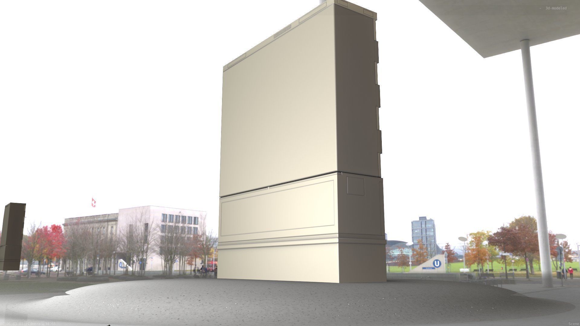 Electrical Distribution Cabinet 88 Low-poly 3D model_19