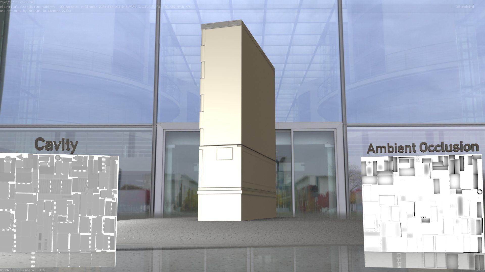 Electrical Distribution Cabinet 88 Low-poly 3D model_77