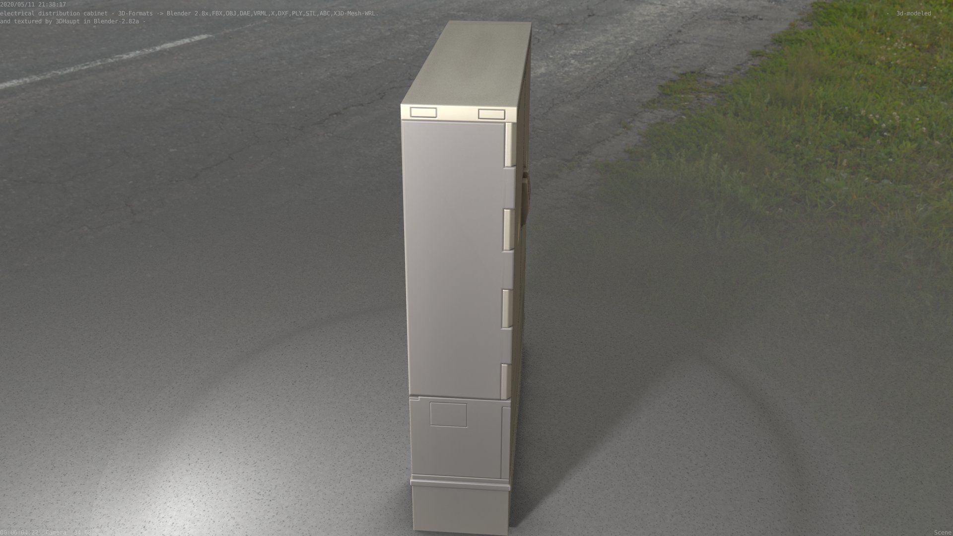 Electrical Distribution Cabinet 88 Low-poly 3D model_60
