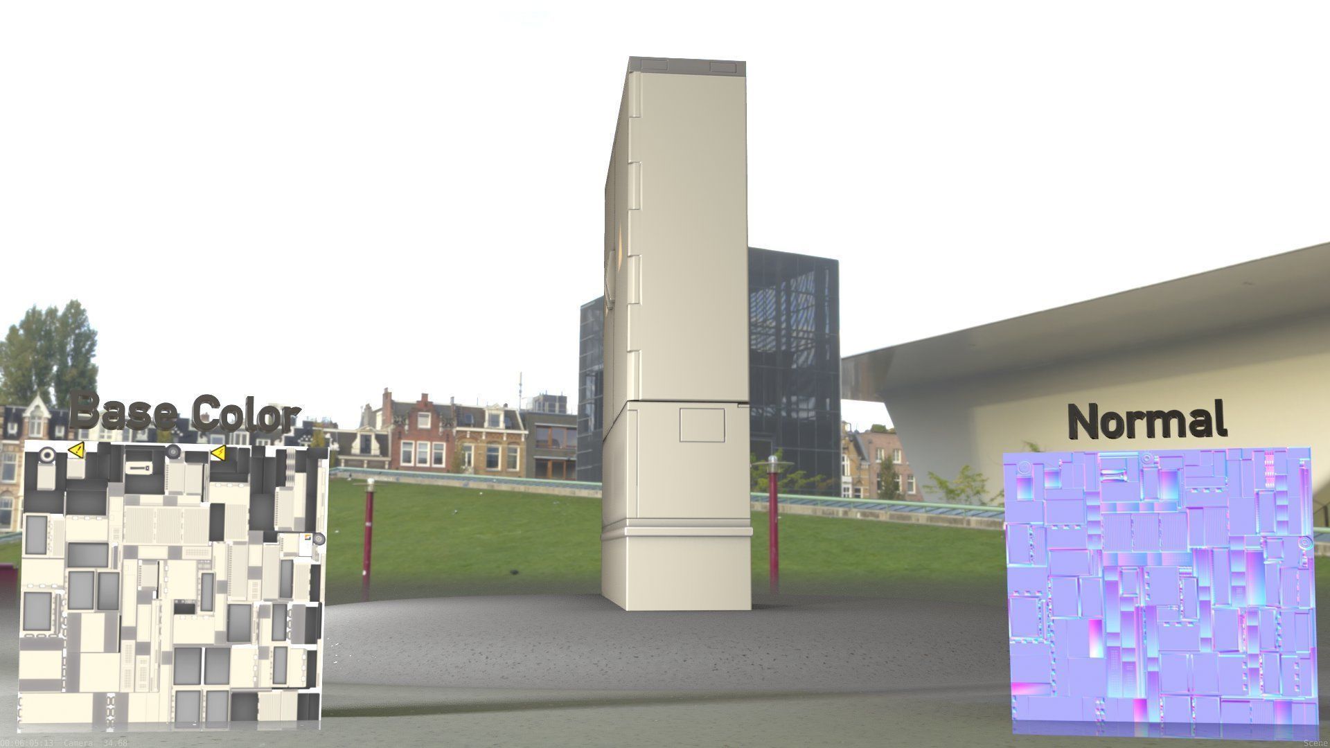 Electrical Distribution Cabinet 88 Low-poly 3D model_75