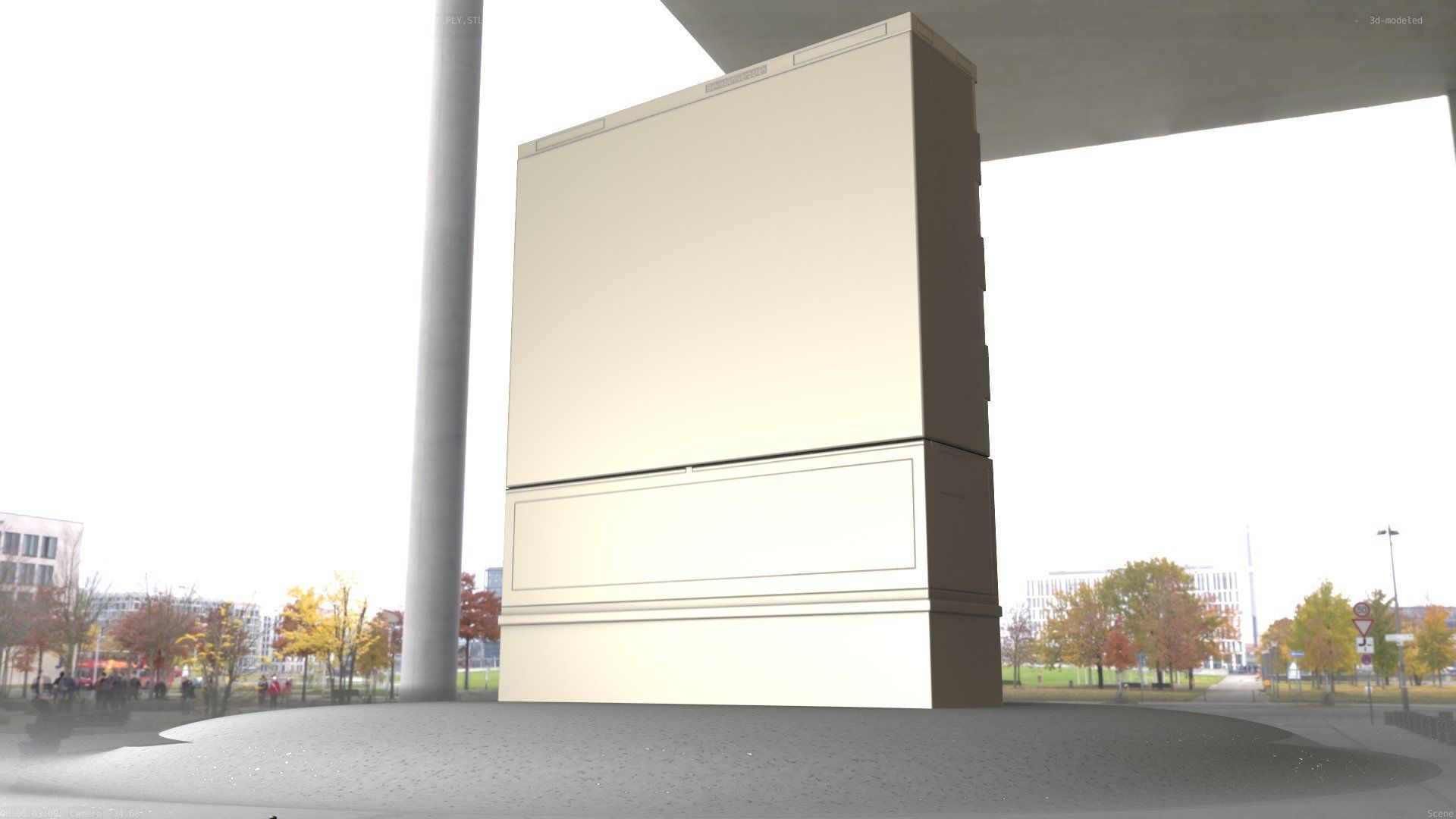 Electrical Distribution Cabinet 88 Low-poly 3D model_18