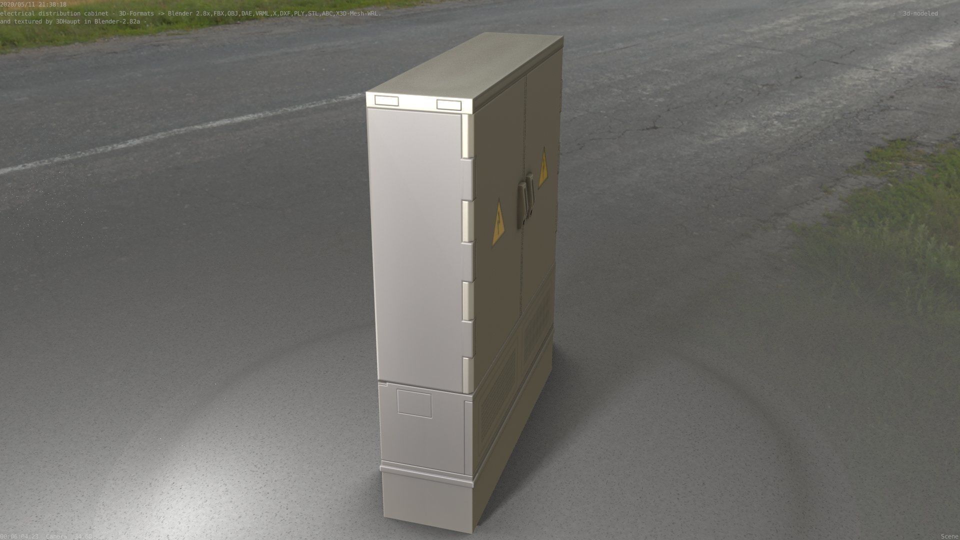 Electrical Distribution Cabinet 88 Low-poly 3D model_61