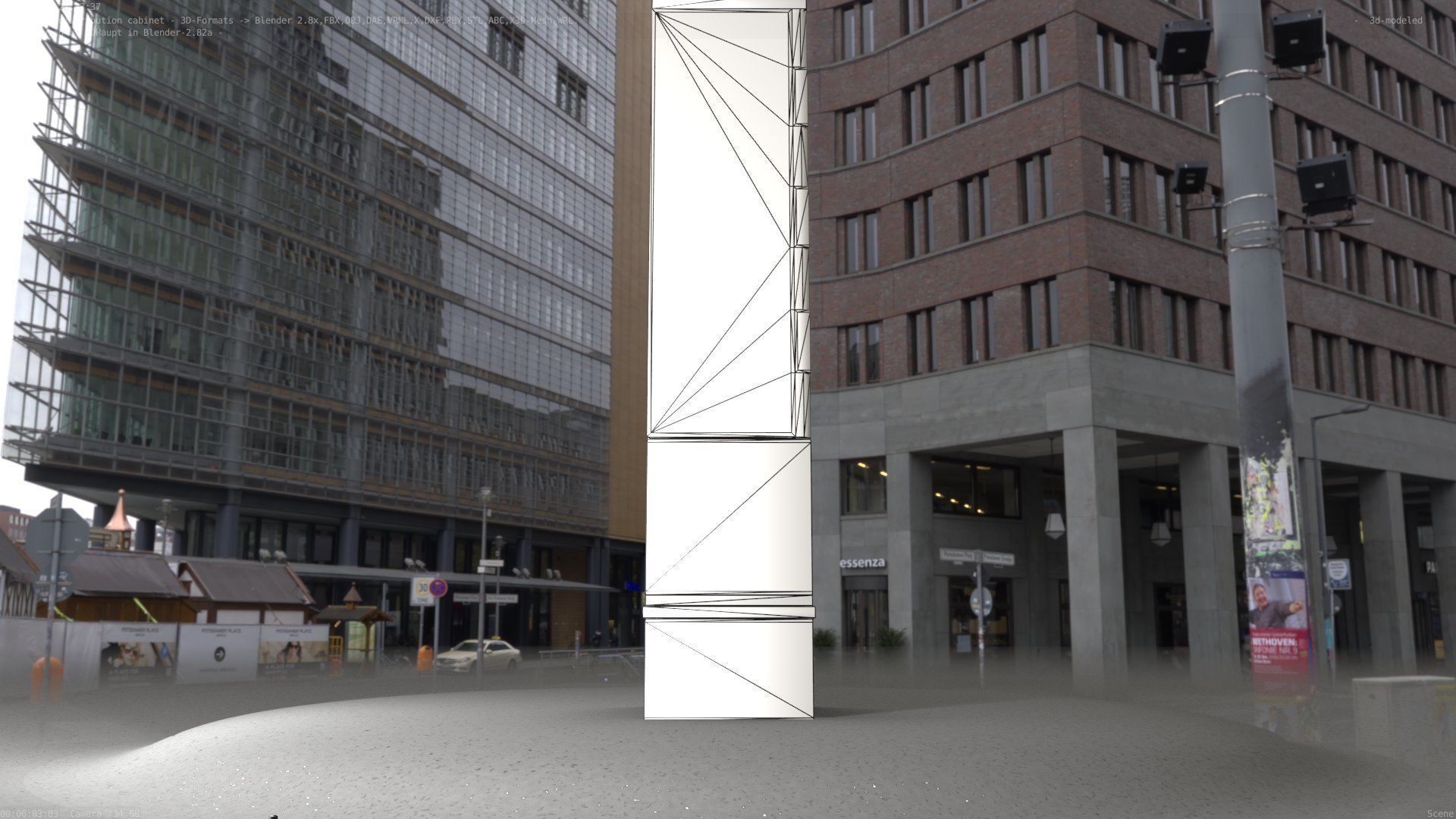 Electrical Distribution Cabinet 88 Low-poly 3D model_21