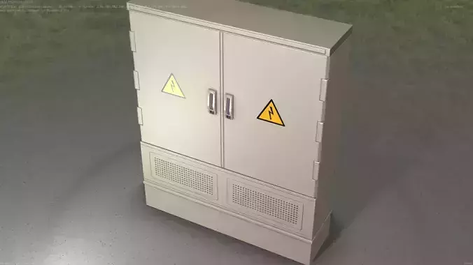Electrical Distribution Cabinet 88 Low-poly 3D model