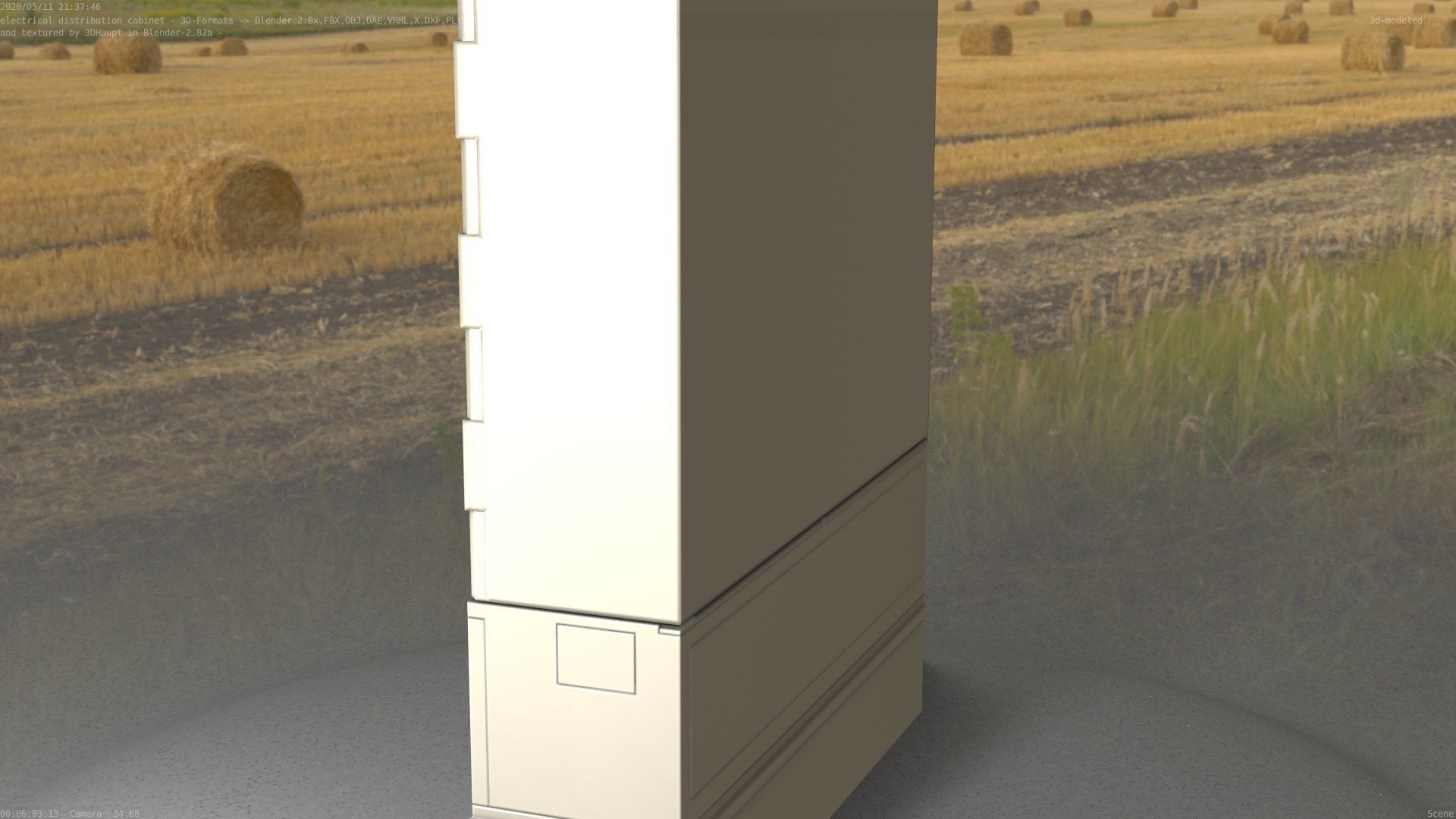 Electrical Distribution Cabinet 88 Low-poly 3D model_29