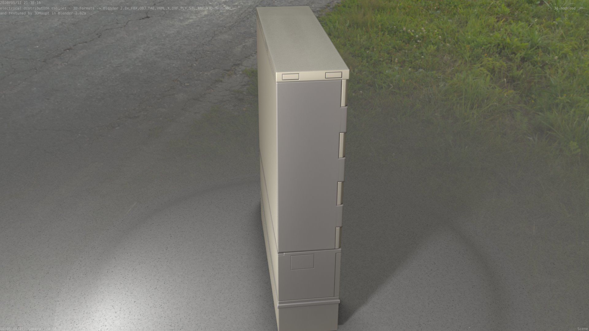 Electrical Distribution Cabinet 88 Low-poly 3D model_59