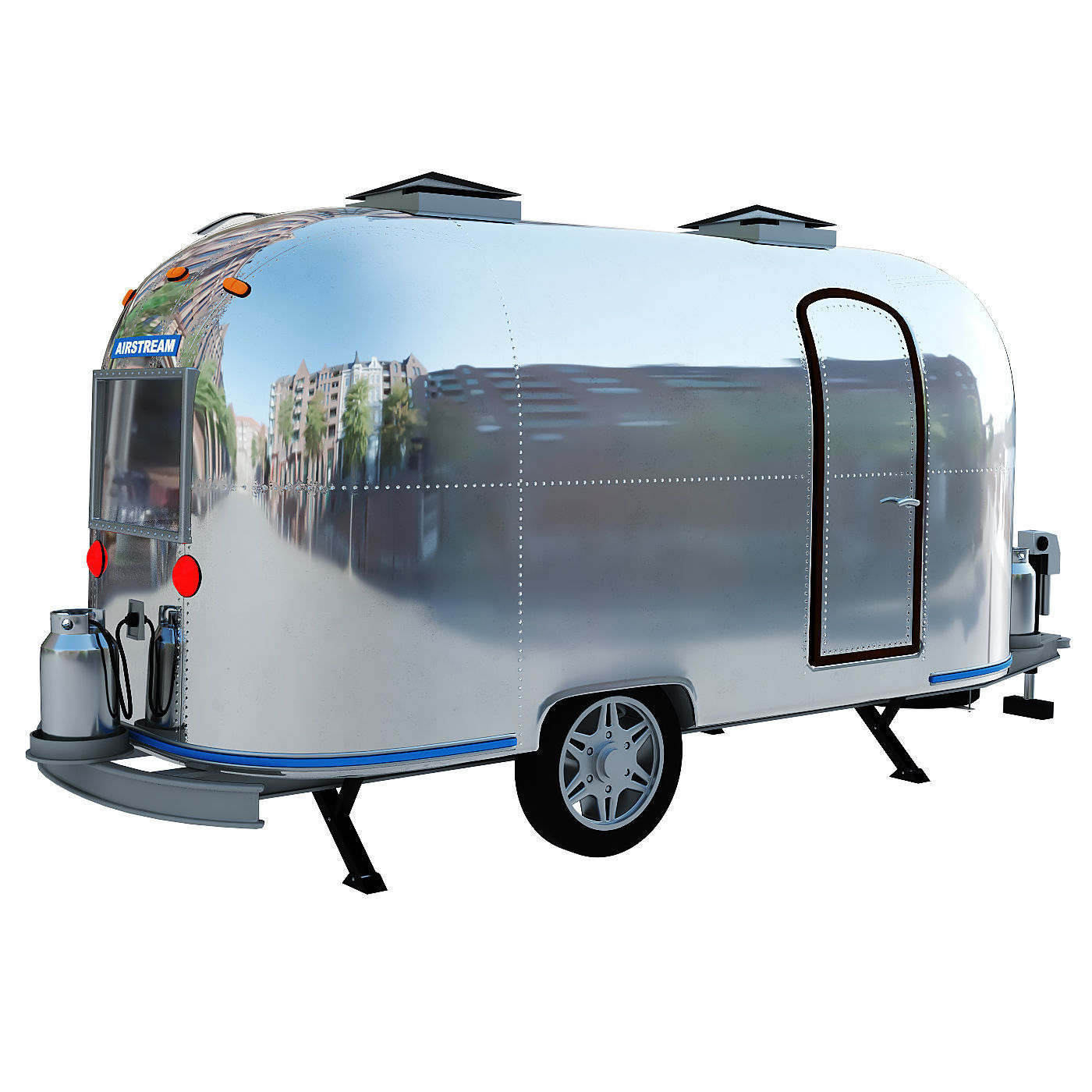 Bar car trailer 3D model_2