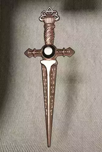 sword pendant with gem mount