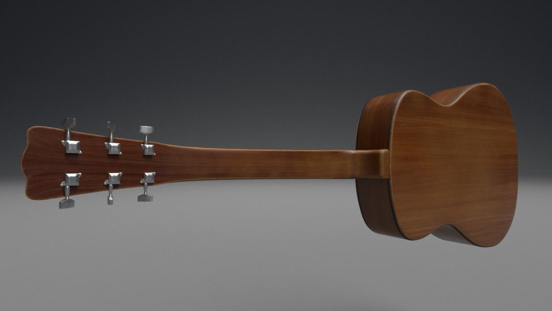 Guitar acoustic 3D model_2