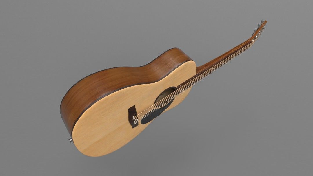 Guitar acoustic 3D model_1