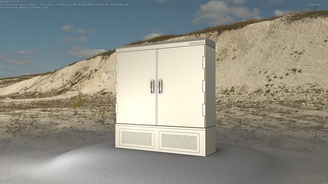 Electrical Distribution Cabinet 90 Low-poly 3D model