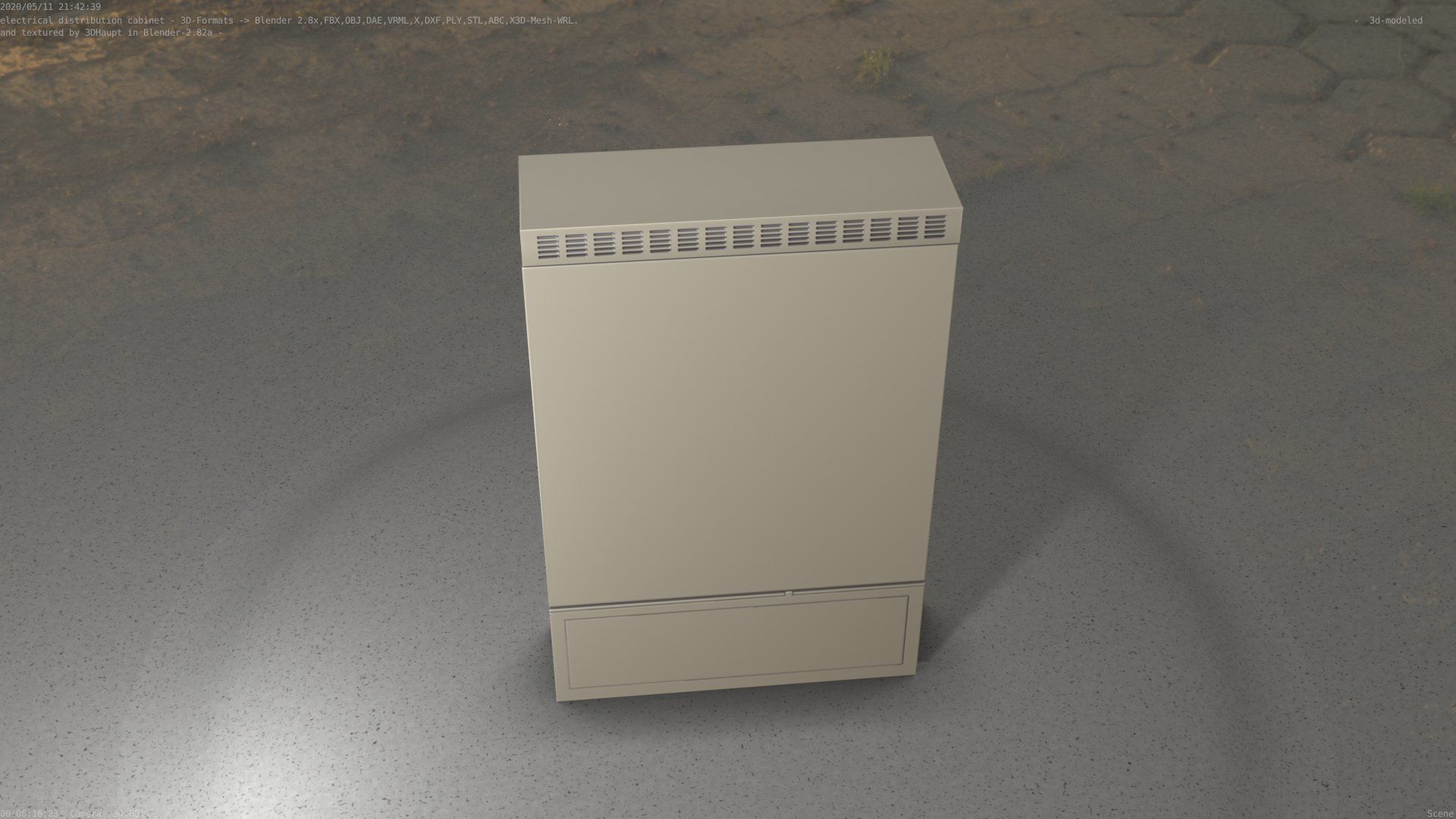 Electrical Distribution Cabinet 91 Low-poly 3D model_59
