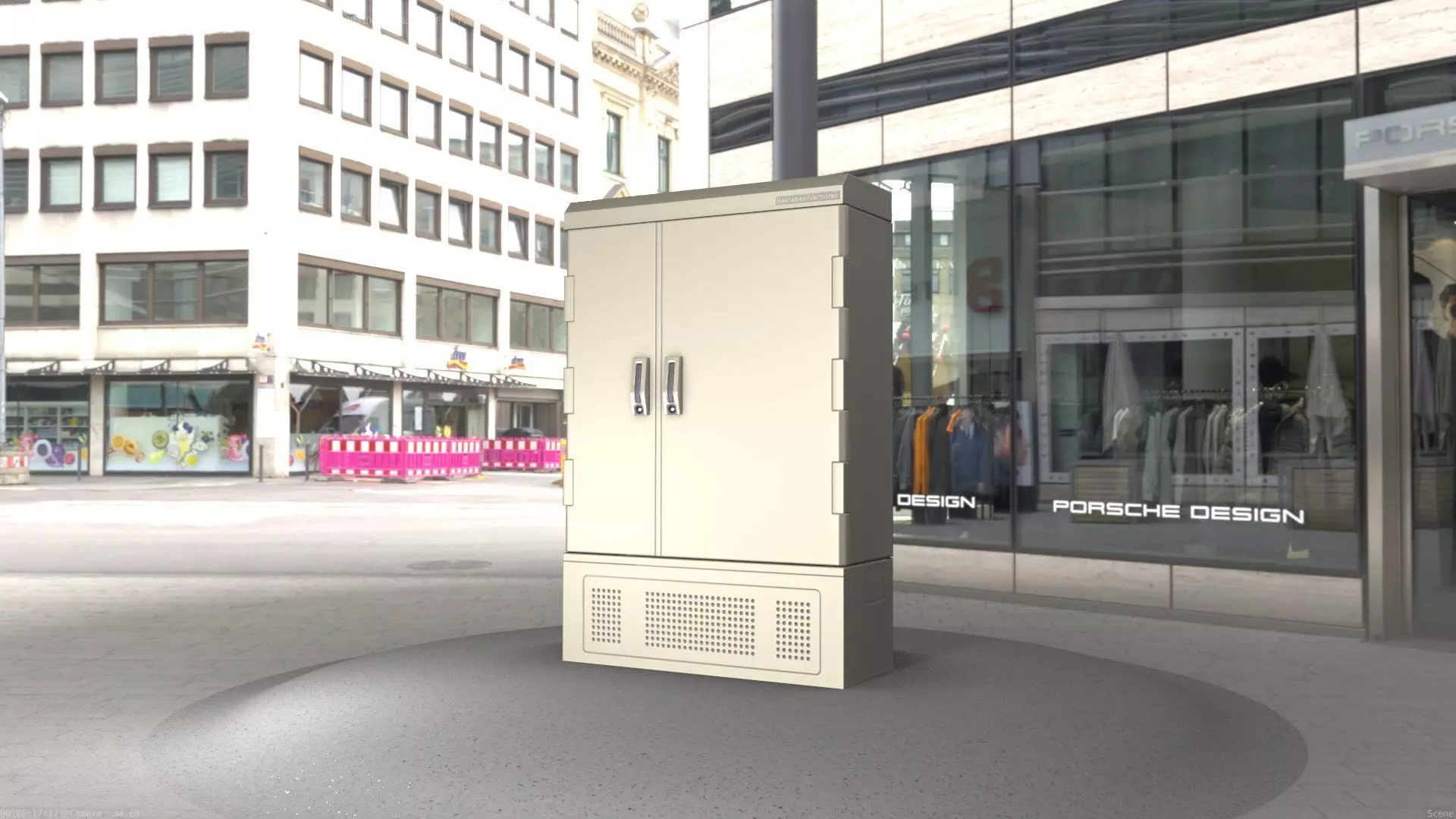 Electrical Distribution Cabinet 91 Low-poly 3D model_0
